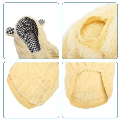 Nobleza Kabát Fluffy zlty detail